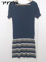 ◇ Theory セオリー 半袖 膝丈 ニット ワンピース サイズS ネイビー レディース 【中古】 ◇ Theory セオリー 半袖 膝丈 ニット ワンピース サイズS ネイビー レディース 【中古】