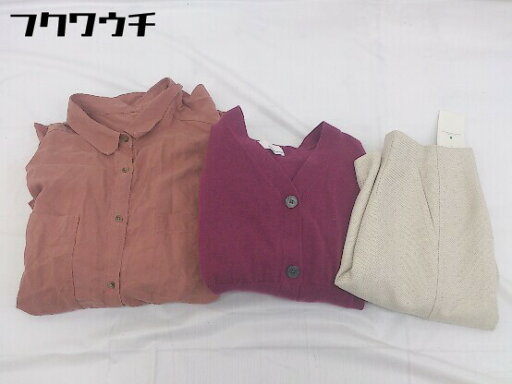 ◇ ◎ 《 green label relaxing UNITED ARROWS まとめ売り3点 サイズM&M相当 カーディガン シャツ スカート レディース 》 【中古】 ◇ ◎ 《 green label relaxing UNITED ARROWS まとめ売り3点 サイズM&M相当 カーディガン シャツ スカート レディース 》 【中古】
