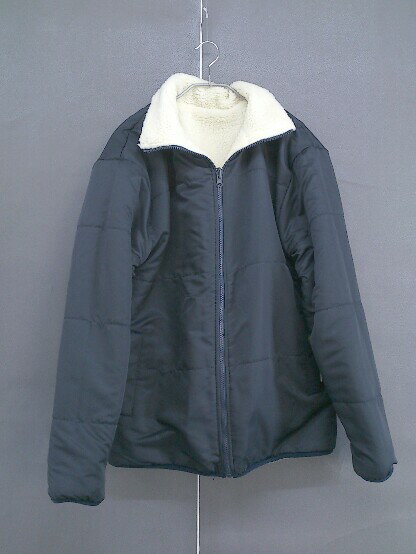 ■ KANGOL カンゴール リバーシブル 中綿 長袖 ボア ジャケット サイズ M アイボリー ブラック メンズ 【中古】