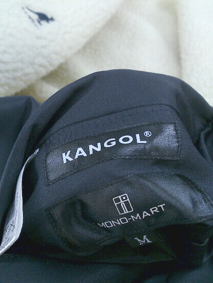 ■ KANGOL カンゴール リバーシブル 中綿 長袖 ボア ジャケット サイズ M アイボリー ブラック メンズ 【中古】