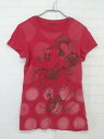 ◇ Disney ディズニー ミニーマウス 半袖 Tシャツ カットソー サイズ M レッド ブラウン レディース 【中古】