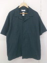 ◇ ADRER アドラー チェック 半袖 シャツ サイズL ネイビー グリーン メンズ 【中古】(4)