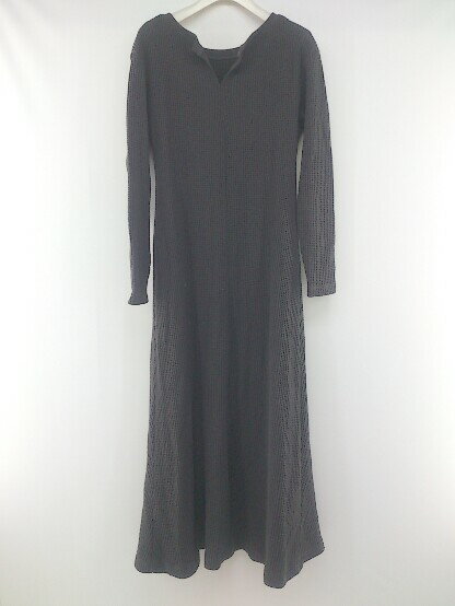 ◇ Sonny Label サニーレーベル URBAN RESEARCH ワッフル 長袖 膝下丈 ワンピース サイズF ダークグレー系 レディース P 【中古】