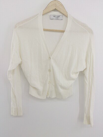 ◇ ◎ BEAMS LIGHTS ビームス ライツ 長袖 ニット カーディガン サイズ38 オフホワイト レディース P 【中古】