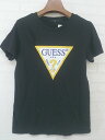 ◇ GUESS ゲス ロゴ フロントプリント 半袖 Tシャツ カットソー サイズM ブラック マルチ メンズ P 【中古】
