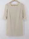 ◇ PROPORTION BODY DRESSING プロポーションボディドレッシング 七分袖 ミニ ワンピース サイズ3 ベージュ レディース P 【中古】