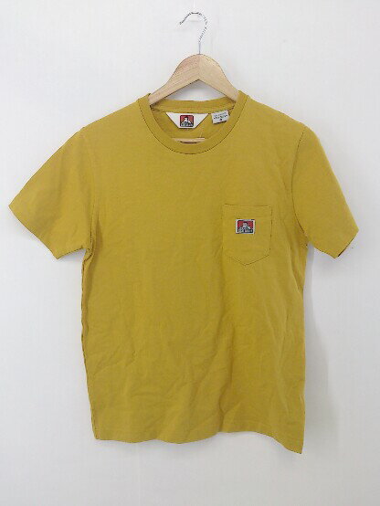 ◇ BEN DAVIS ベンデイビス 胸ポケット 半袖 Tシャツ カットソー サイズM マスタードイエロー系 レディース メンズ P 【中古】