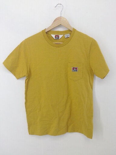 ◇ BEN DAVIS ベンデイビス 胸ポケット 半袖 Tシャツ カットソー サイズM マスタードイエロー系 レディース メンズ P 【中古】 ◇ BEN DAVIS ベンデイビス 胸ポケット 半袖 Tシャツ カットソー サイズM マスタードイエロー系 レディース メンズ P 【中古】