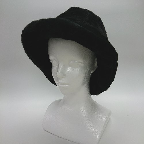 ◇ ノーブランド ファー 裏地キルティング バケット ハット ブラック 表記なし レディース E 【中古】 ◇ ノーブランド ファー 裏地キルティング バケット ハット ブラック 表記なし レディース E 【中古】