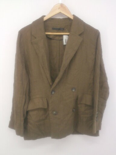 ◇ Heather ヘザー リネン混 ヘリンボーン 長袖 ダブル ジャケット サイズF ブラウン レディース P 【中古】 ◇ Heather ヘザー リネン混 ヘリンボーン 長袖 ダブル ジャケット サイズF ブラウン レディース P 【中古】