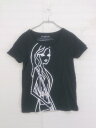 ◇ MURUA ムルーア イラスト 装飾スタッズ 半袖 Tシャツ カットソー サイズF ブラック ホワイト レディース P 【中古】(4)