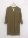 ◇ 23区 vingt trois arrondissements キーネック 長袖 膝丈 ワンピース サイズ36 ブラウン系 レディース P 【中古】