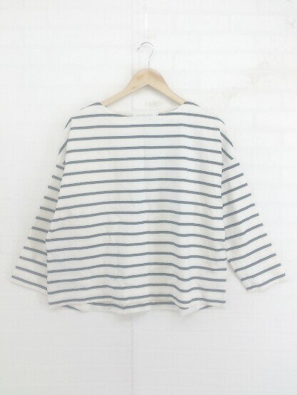 ◇ AMERICAN HOLIC ボーダー 長袖 Tシャツ カットソー サイズM ホワイト系 ブラック レディース メンズ P 【中古】