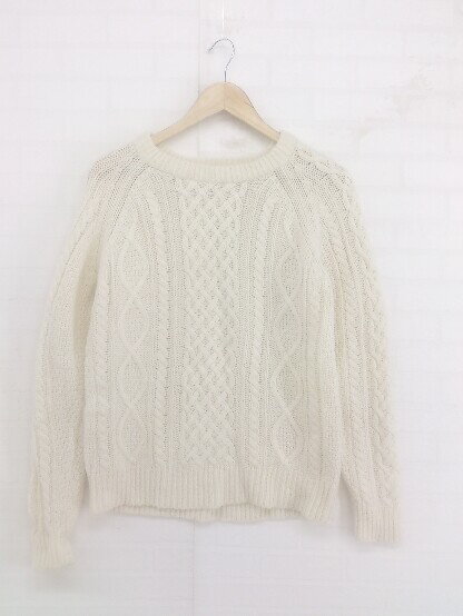 ◇ relume レリューム JOURNAL STANDARD ウールニット 長袖 セーター サイズF アイボリー系 レディース メンズ P 【中古】