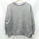 ◇ AMERICAN HOLIC アメリカンホリック シンプル クルーネック 七分丈 ニット サイズM グレー レディース E 【中古】