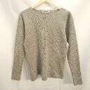◇ HIGH STANDARD フロントボタン 無地 ウール シンプル 長袖 ニット セーター サイズII グレー メンズ レディース E 1 【中古】