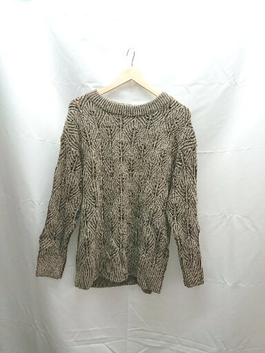 ◇ NEUNA ヌナ 無地 メッシュ アクリル シンプル 長袖 ニット セーター サイズF ブラウン レディース メンズ E 1 【中古】 ◇ NEUNA ヌナ 無地 メッシュ アクリル シンプル 長袖 ニット セーター サイズF ブラウン レディース メンズ E 1 【中古】