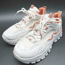 ◇ FASHION 紐調節 シンプル 軽量 スニーカー サイズ5 クリーム系 レディース E 【中古】