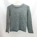 ◇ B:MING by BEAMS クルーネック ケーブル 起毛 シンプル 長袖 ニット サイズ1 グレー系 レディース E 【中古】