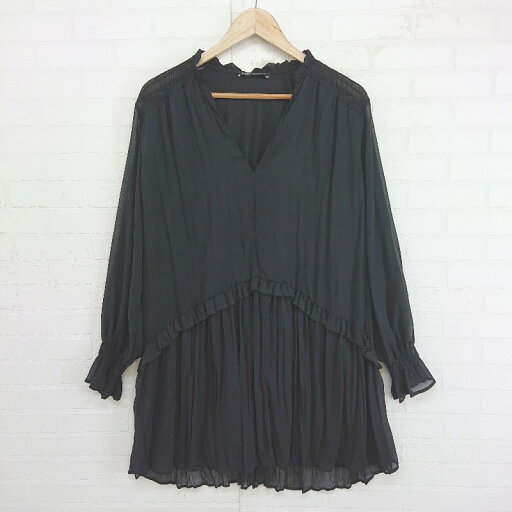 ◇ ZARA ザラ Vネック 長袖 チュニック ブラウス サイズ EUR S USA S MEX 26 ブラック レディース P 【中古】 ◇ ZARA ザラ Vネック 長袖 チュニック ブラウス サイズ EUR S USA S MEX 26 ブラック レディース P 【中古】