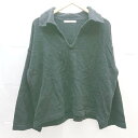 ◇ Chignonstar シニヨンスター ケーブル Vネック 起毛 シンプル 長袖 ニット サイズF ブラック系 レディース E 【中古】