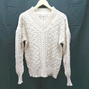 ◇ Vipoa ヴィポア Vネック 綺麗め 生地厚め 長袖 ニット サイズF ベージュ レディース E 【中古】