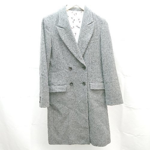 ◇ URBAN RESEARCH ROSSO ロッソ 無地 シンプル 長袖 チェスターコート サイズF グレー レディース E 【中古】(4)