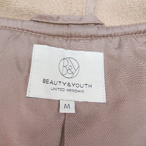 ◇ BEAUTY&YOUTH UNITED ARROWS フロントボタン ポケット 無地 長袖 コート サイズM ブラウン レディース E 【中古】