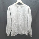 ◇ FILA フィラ クルーネック ブランドロゴ バックプリント シンプル 長袖 トレーナー サイズM グレー系 レディース E 【中古】