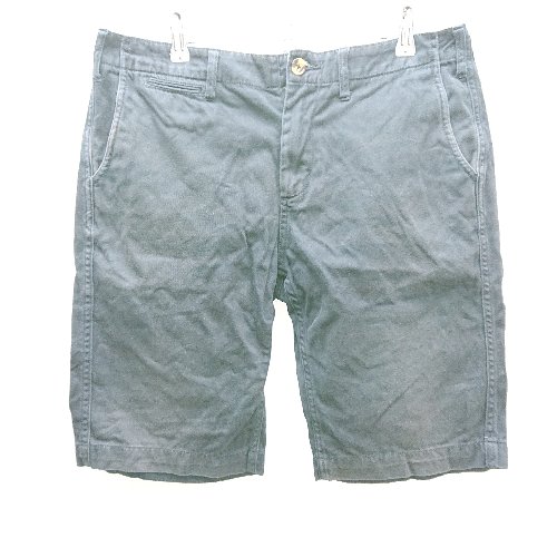 ◇ BEAMS HEART チノ生地 ノンストレッチ ワーク ストリート ハーフパンツ サイズL ネイビー メンズ E 【中古】