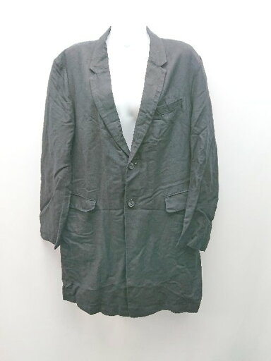 ◇ JUNRED 麻55% カジュアル ベーシック シンプル ゆったり 薄手 春物 長袖 ジャケット サイズS ブラック メンズ E 【中古】 ◇ JUNRED 麻55% カジュアル ベーシック シンプル ゆったり 薄手 春物 長袖 ジャケット サイズS ブラック メンズ E 【中古】
