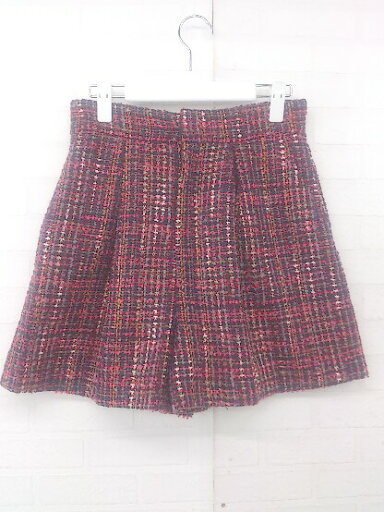 ◇ 31 Sons de mode ツィード風 金ボタン レトロ ショート パンツ サイズ38 ピンク ネイビー系 レディース P 【中古】 ◇ 31 Sons de mode ツィード風 金ボタン レトロ ショート パンツ サイズ38 ピンク ネイビー系 レディース P 【中古】