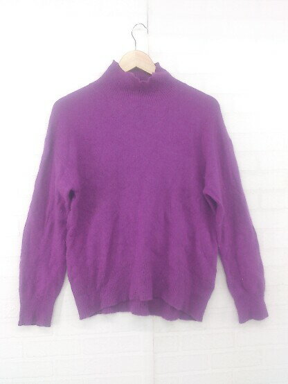 ◇ green label relaxing UNITED ARROWS ハイネック ウールニット 長袖 セーター パープル系 レディース P 【中古】