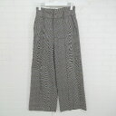 ◇ ROPE' ロペ グレンチェック バックゴム ウール混 スラックス パンツ サイズ38 ブラック ベージュ系 レディース P 【中古】(4)