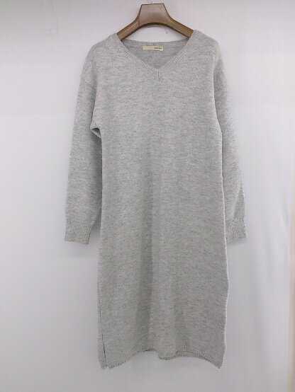 ◇ ROYAL PARTY ロイヤルパーティー 長袖 膝丈 ワンピース サイズF グレー系 レディース P 【中古】