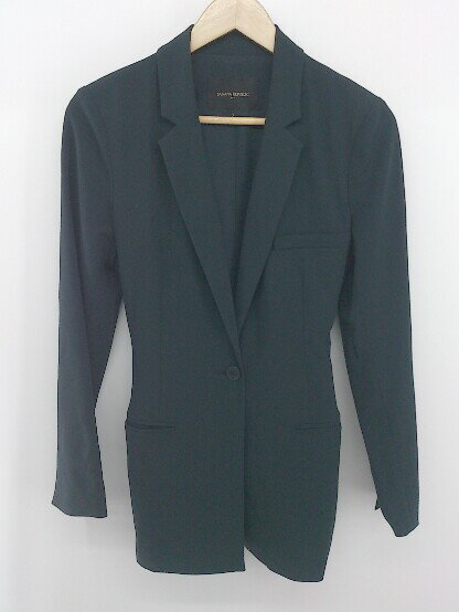 ◇ ◎ BANANA REPUBLIC 1B ロング丈 ミセス 長袖 ジャケット サイズ2 ダークグリーン系 レディース E 【中古】