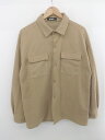 ◇ ◎ kutir クティール 秋冬 厚手 シンプル 長袖 シャツ サイズM ベージュ レディース メンズ E 【中古】(4)