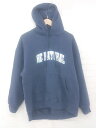 ◇ TIMELY WARNING タイムリーワーニング ロゴ カジュアル 長袖 パーカー サイズL ブルー系 メンズ E 【中古】