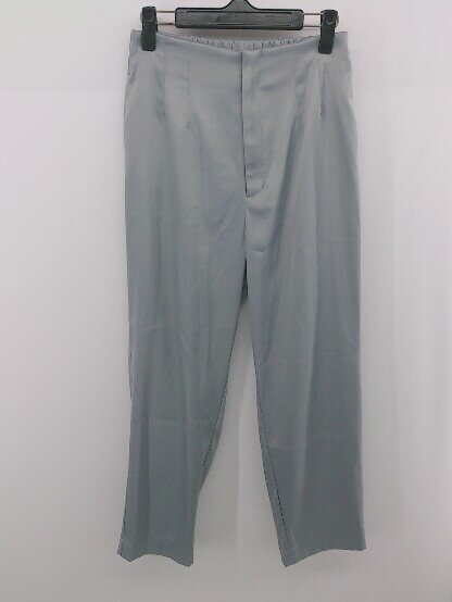 ◇ l'armoire de luxe 光沢 サテン調 大人女子 無地 テーパード パンツ グレー系 レディース E 【中古】