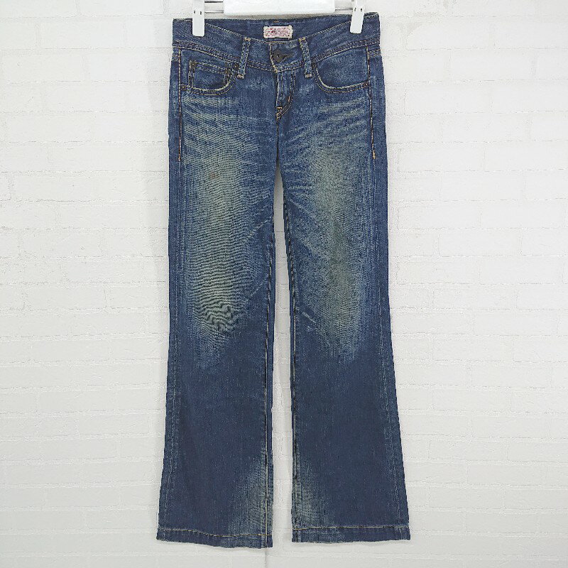 ◇ MOUSSY VINTAGE マウジー ギャル フレア ジーンズ デニム パンツ サイズ24 インディゴ レディース P 【中古】