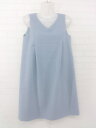 ◇ Jewel Changes UNITED ARROWS シンプル 大人かわいい ノースリーブ ミニ ワンピース ブルー レディース E 【中古】