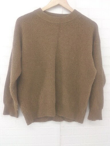◇ me+em select ミームセレクト カジュアル 無地 長袖 ニット セーター サイズF ブラウン系 レディース E 【中古】 ◇ me+em select ミームセレクト カジュアル 無地 長袖 ニット セーター サイズF ブラウン系 レディース E 【中古】