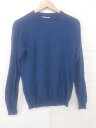 ◇ ISLAND KNIT EORKS コットン ニット ハイゲージ 長袖 カットソー サイズ 2 ネイビー レディース E 【中古】(4)