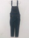 ◇ JEANASIS ジーナシス ストレッチ オーバーオール サイズF ネイビー系 レディース E 【中古】