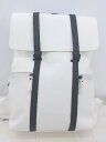 ■ GASTON LIGA シンプル モノトーン デイパック リュック ホワイト レディース メンズ E 【中古】(4)