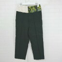 ◇ TITILATE VALET 大人女子 柄 フリンジ パンツ サイズ38 ブラック グリーン系 マルチ レディース E 【中古】