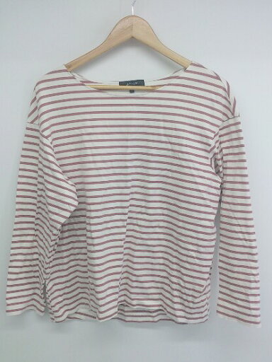 ◇ UNTITLED アンタイトル カジュアル ボーダー 長袖 Tシャツ カットソー サイズ44 ピンク ホワイト系 レディース E 【中古】 ◇ UNTITLED アンタイトル カジュアル ボーダー 長袖 Tシャツ カットソー サイズ44 ピンク ホワイト系 レディース E 【中古】