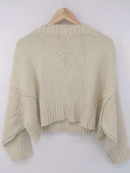 ◇ Sugar spoon シュガー スプーン オーバーサイズ デザイン 長袖 ニット セーター サイズF ベージュ レディース E 【中古】