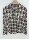 ◇ PAGEBOY ページボーイ チェック 薄手 オシャレ 長袖 シャツ サイズM ベージュ マルチ レディース E 【中古】(4)