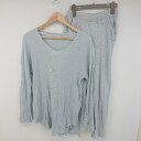 ◇ PATTERN TORSO antiqua ラフ感 リラックス カットソー パンツ セットアップ 上下 ライトブルー系 レディース P 【中古】